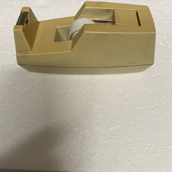 EUC Vintage Heavy Duty Beige Scotch 3M Weighted Tape Dispenser - Picture 9 of 12